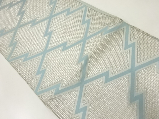 JAPANESE KIMONO / ANTIQUE FUKURO OBI / SILK / WOVEN MATSUKAWABISHI